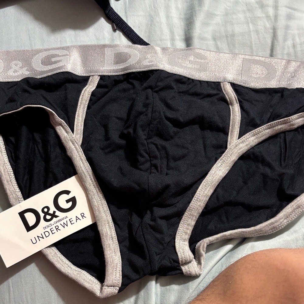 D&G Men's Black and Gray Briefs